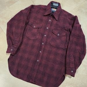 VTG Pendleton Woolen Mills Mens M Medium Wool‎ Plaid Flannel Outdoors Man Shirt